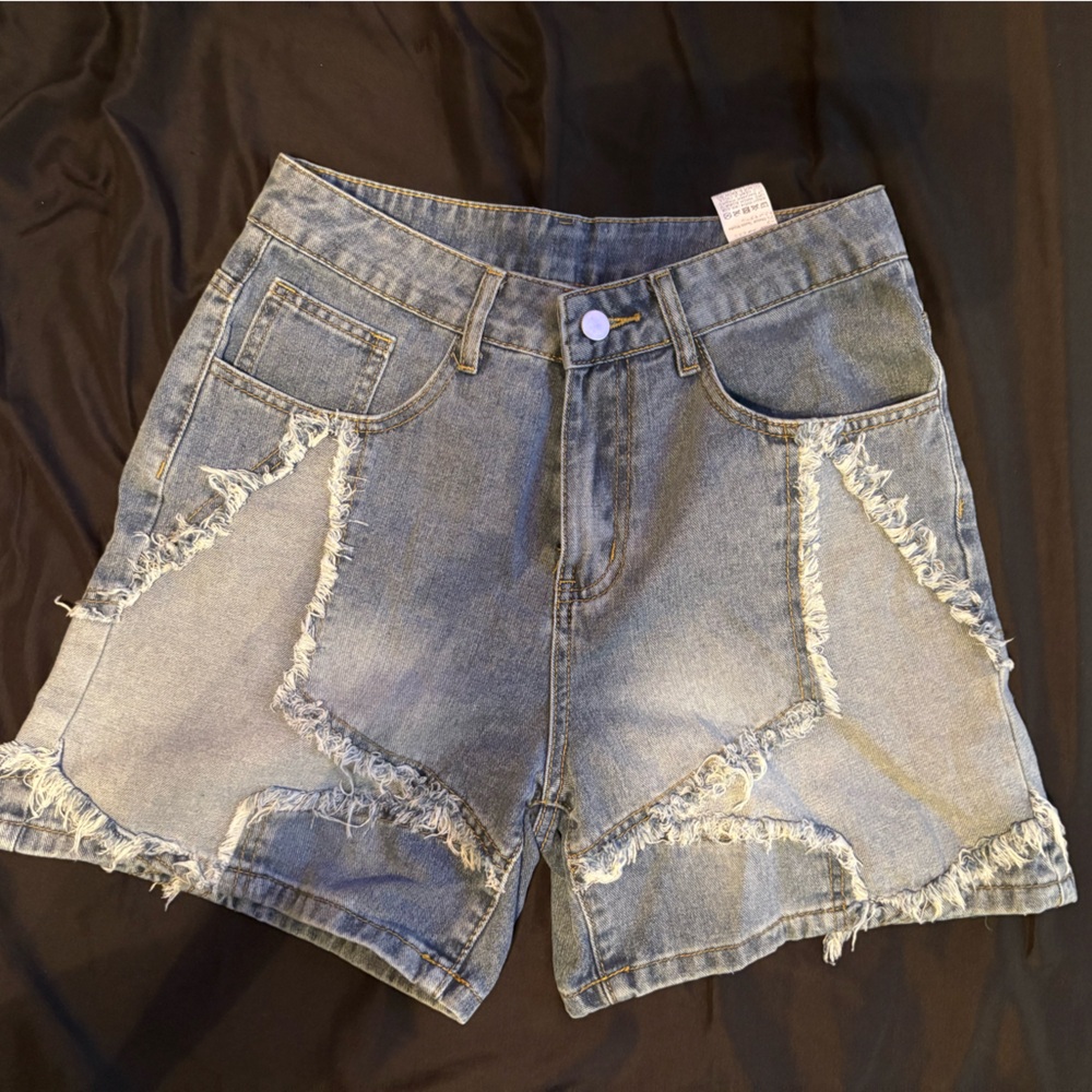 Distressed Denim Women Shorts